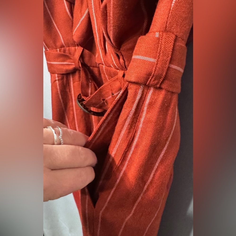 Three Floor Rent the Runway Stripe one shoulder Margaux jumpsuit Sz 6 $360 - Picture 13 of 13